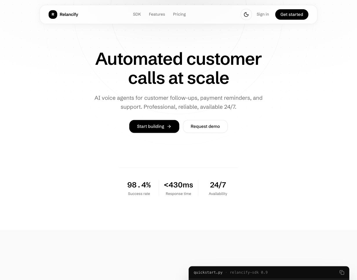 Relancify — AI Agent Platform